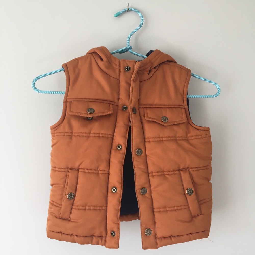 Janie & Jack Vest w/Hood (Burnt Orange)